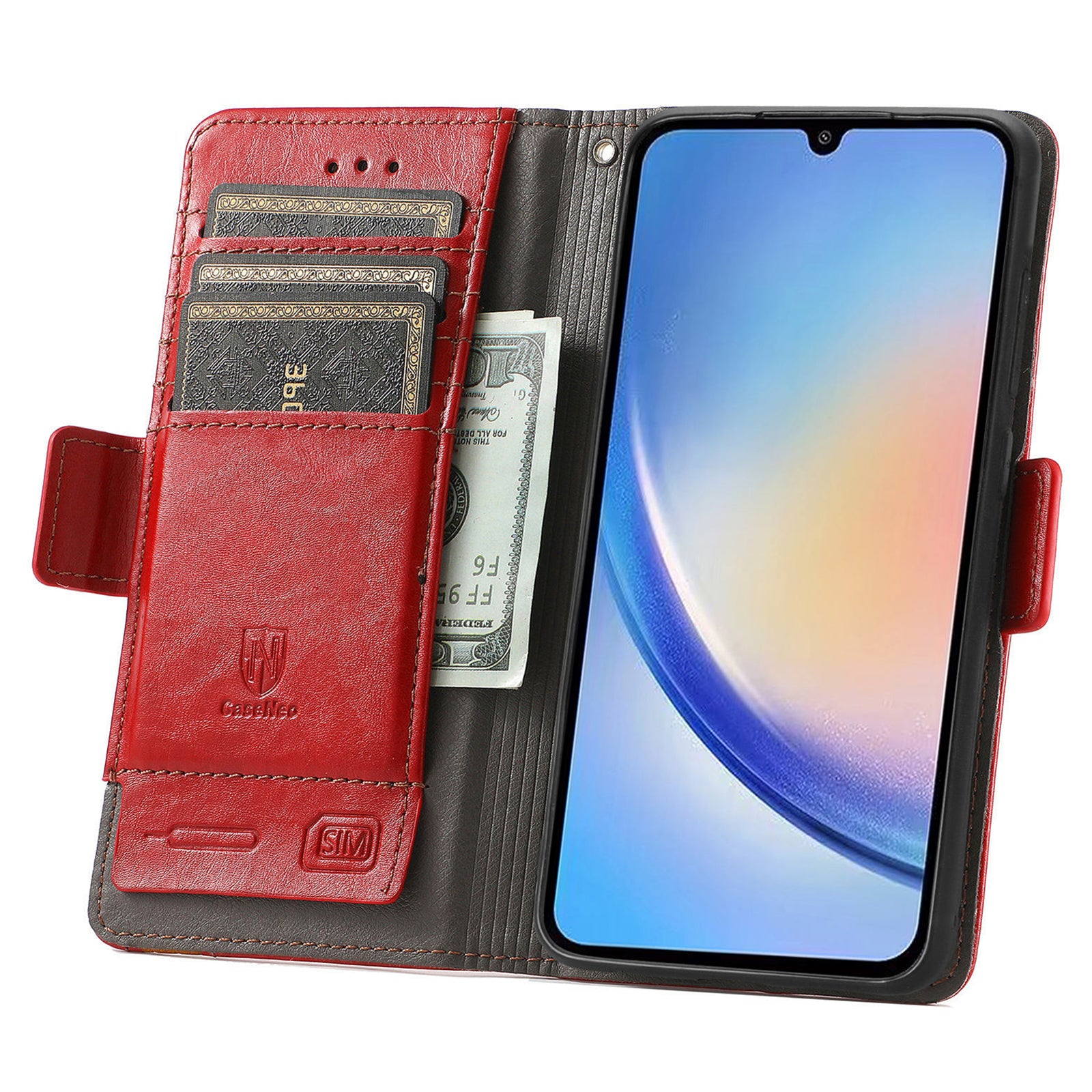 CASENEO 002 Series For Samsung Galaxy A34 5G PU Leather RFID Blocking Phone Case Wallet Stand Splicing Cover CASENEO 002 Series For Samsung Galaxy A34 5G PU Leather RFID Blocking Phone Case Wallet Stand Splicing Cover